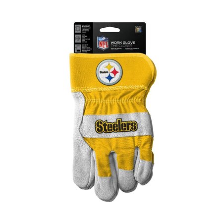 THE SPORTS VAULT The Sports Vault 7183101542 Pittsburgh Steelers the Closer Design Work Style Gloves 7183101542